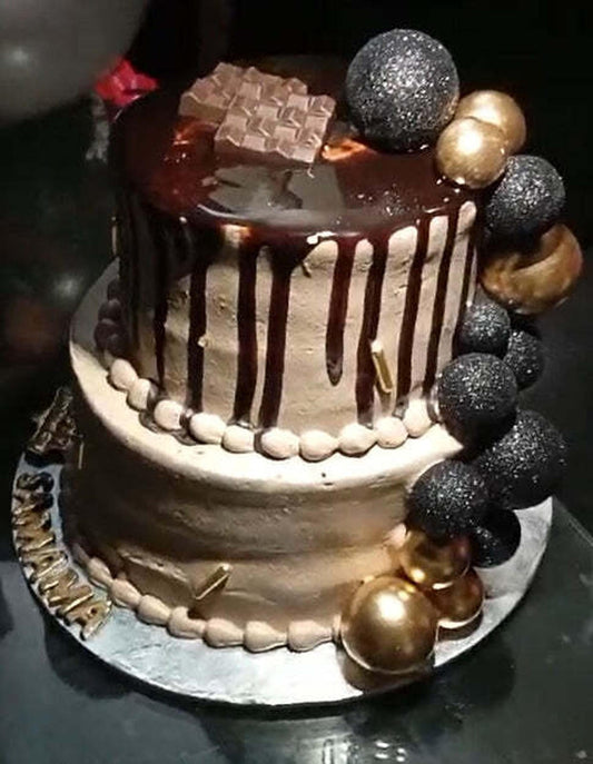 Two Tier Customized Birthday Cake