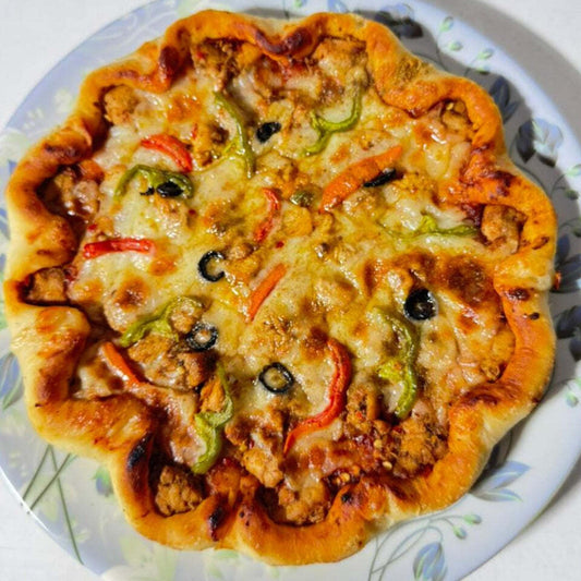 Homemade Chicken Cheese Pizza